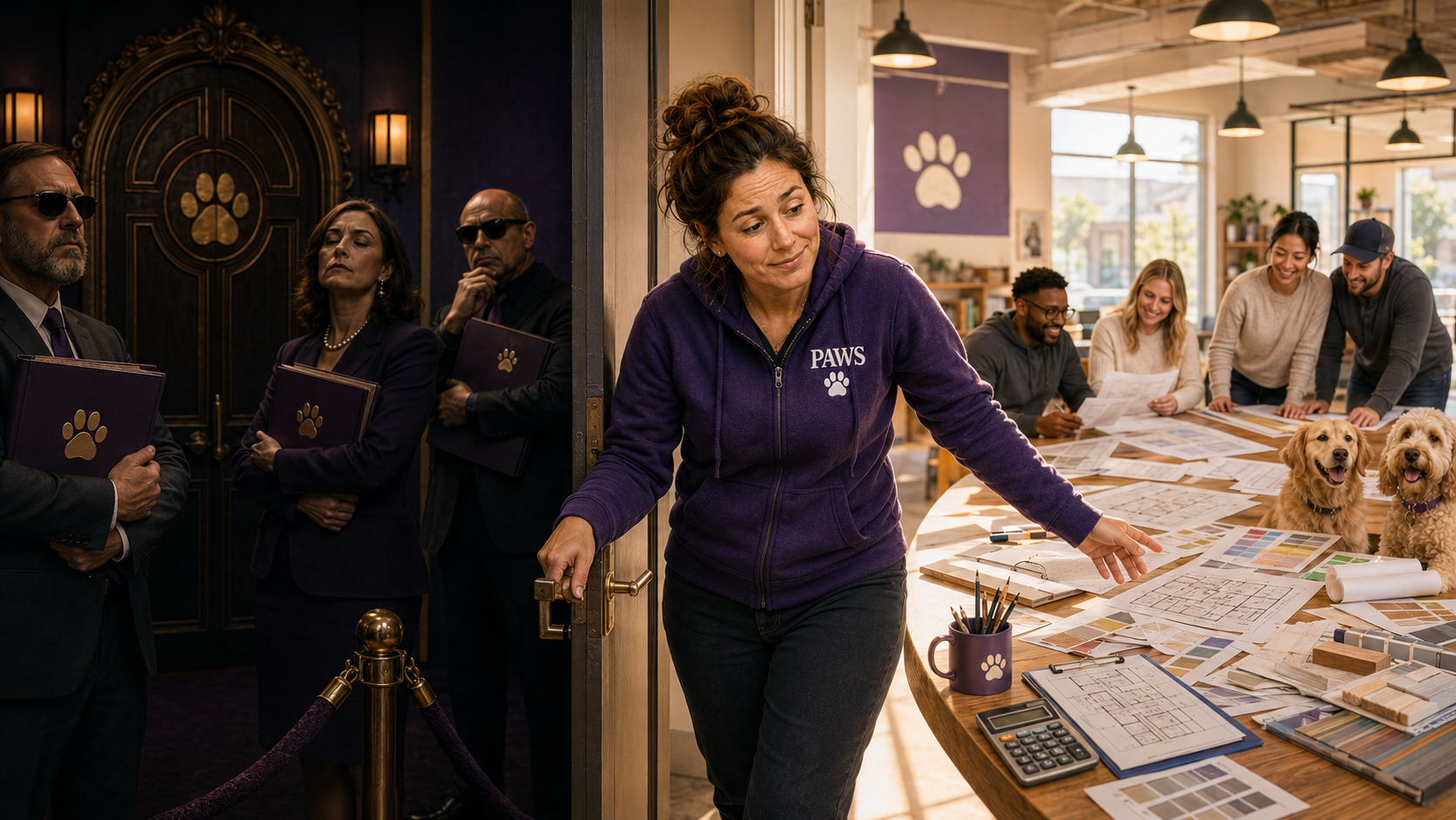 PAWS operator opens a bright planning room to founders, contrasting accessible start-up guidance with secretive experts guarding closed manuals.